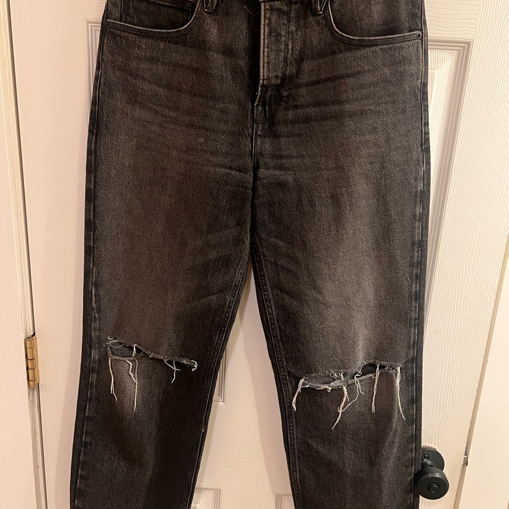 Good American Women’s Black Distressed Jeans